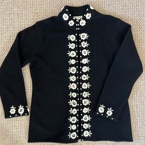 Cambridge Dry Goods, Black with embroidered detail, Large